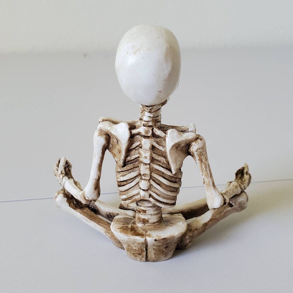 Halloween Yoga Skeleton Figurines Decorations Zen Poses Resin Set of 4 New - Picture 12 of 16
